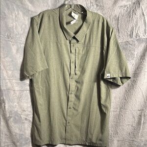 Costa men’s shirt 2X nwt Green Casual Button Down Shirt hybrid tech lightweight
